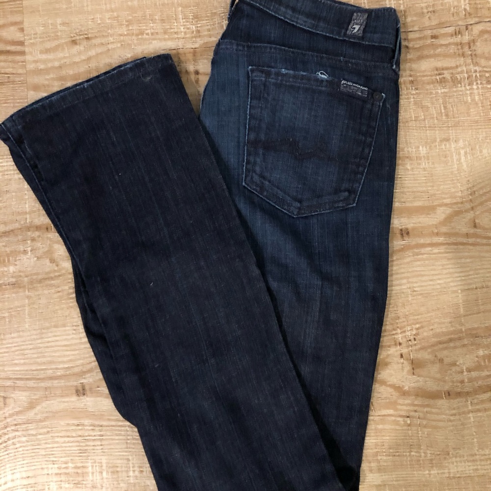 7 For All Man Kind Straight Leg Denim Jeans